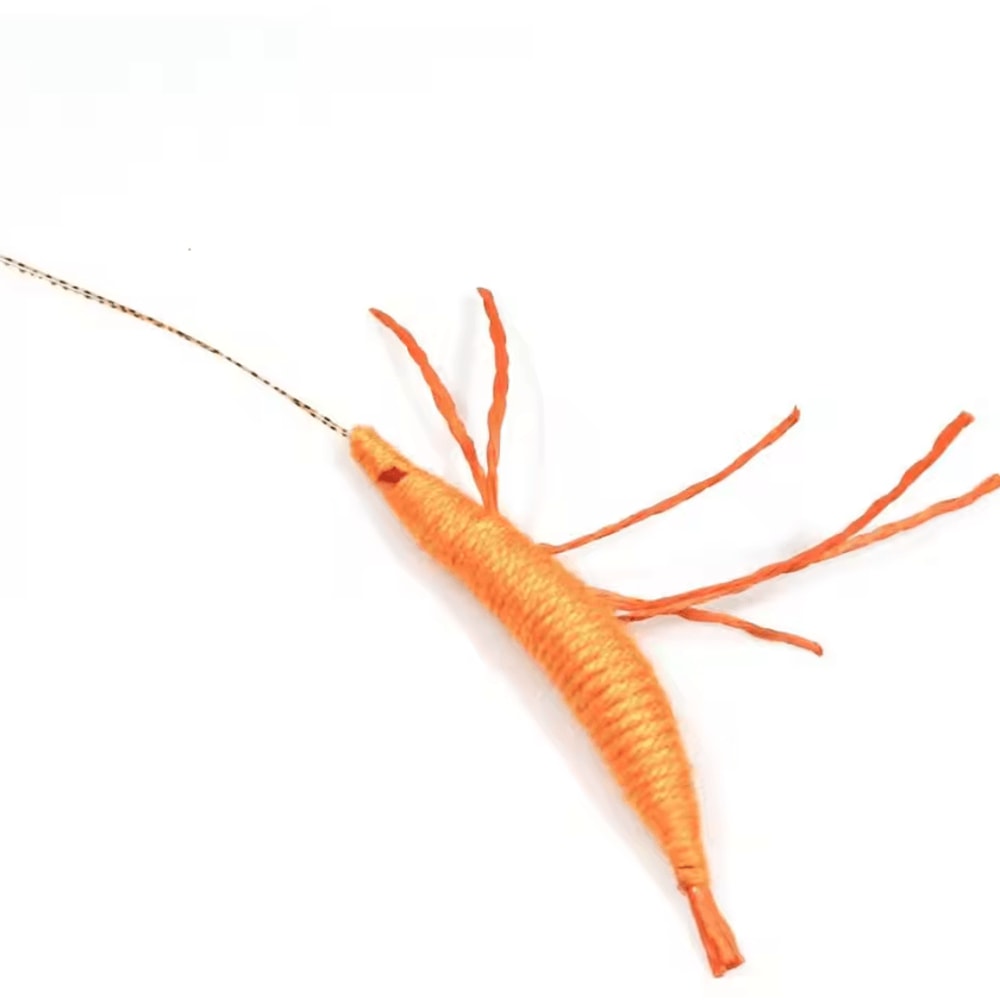 ShrimpPounce Catnip Wool Shrimp Chew Toy For Cats Kittens 5