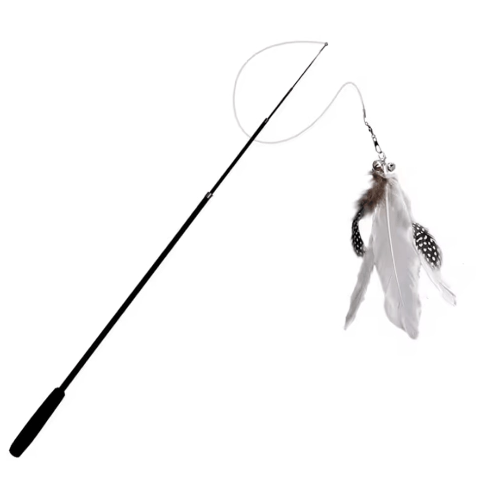 SkyChase Telescopic Feather Wand Cat Toy 18M Carbon Fiber Teaser Rod 4