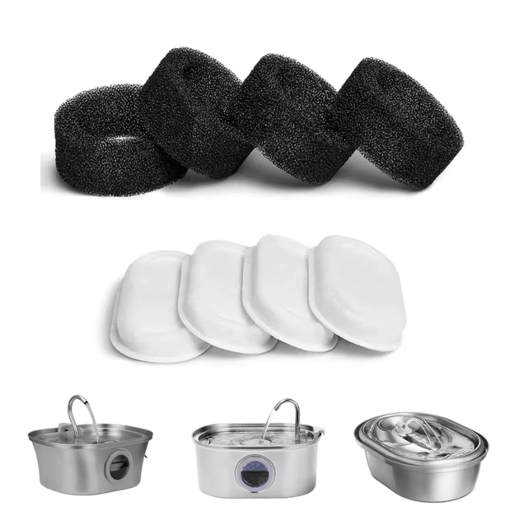 PureFlow Stainless Steel Pet Fountain Replacement Filters 0
