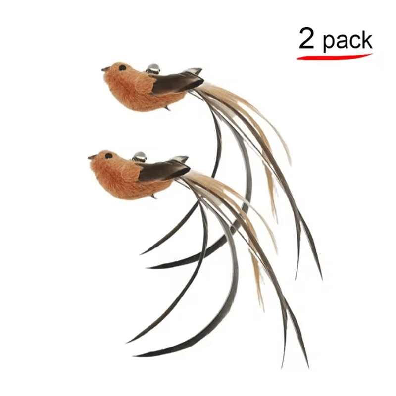 FlutterChase Interactive Bird Feather Cat Toy With Suction Cup 4