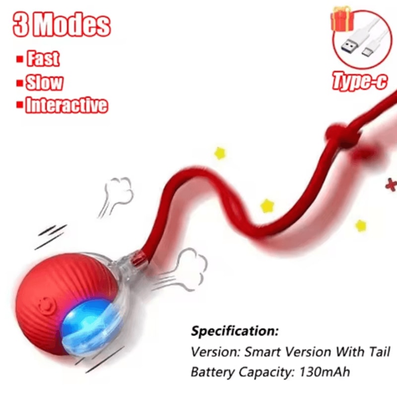 RollieTail Smart Interactive Rolling Ball Cat Toy 7