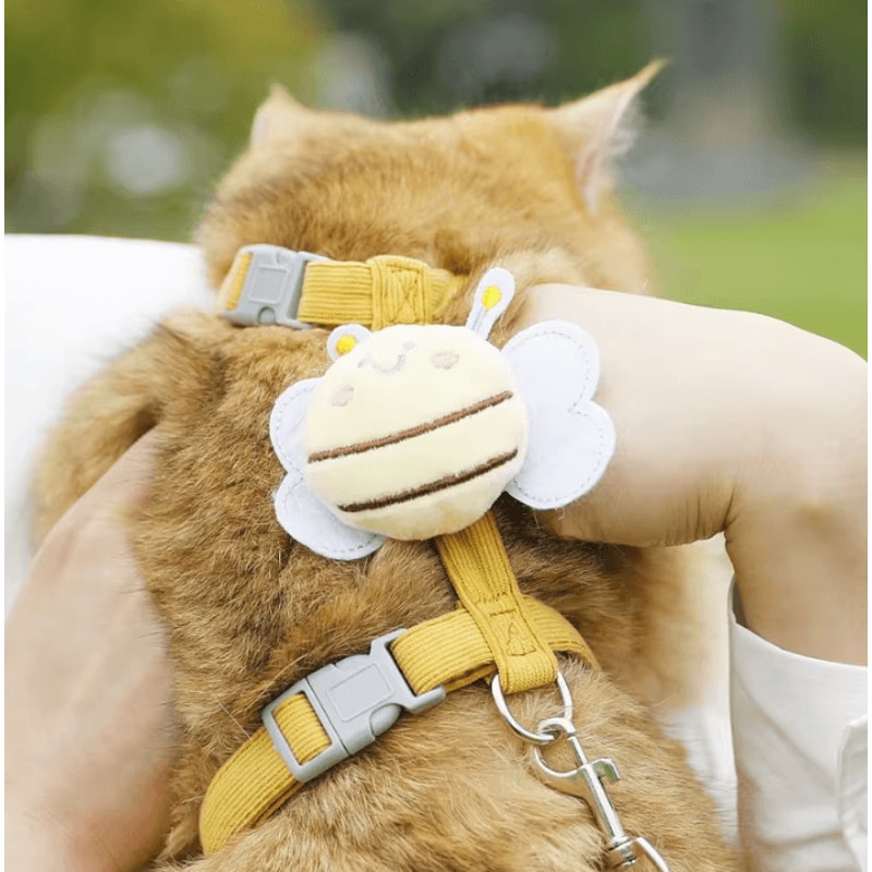 BuzzBuddy Bee Cat Harness And Leash Set 0