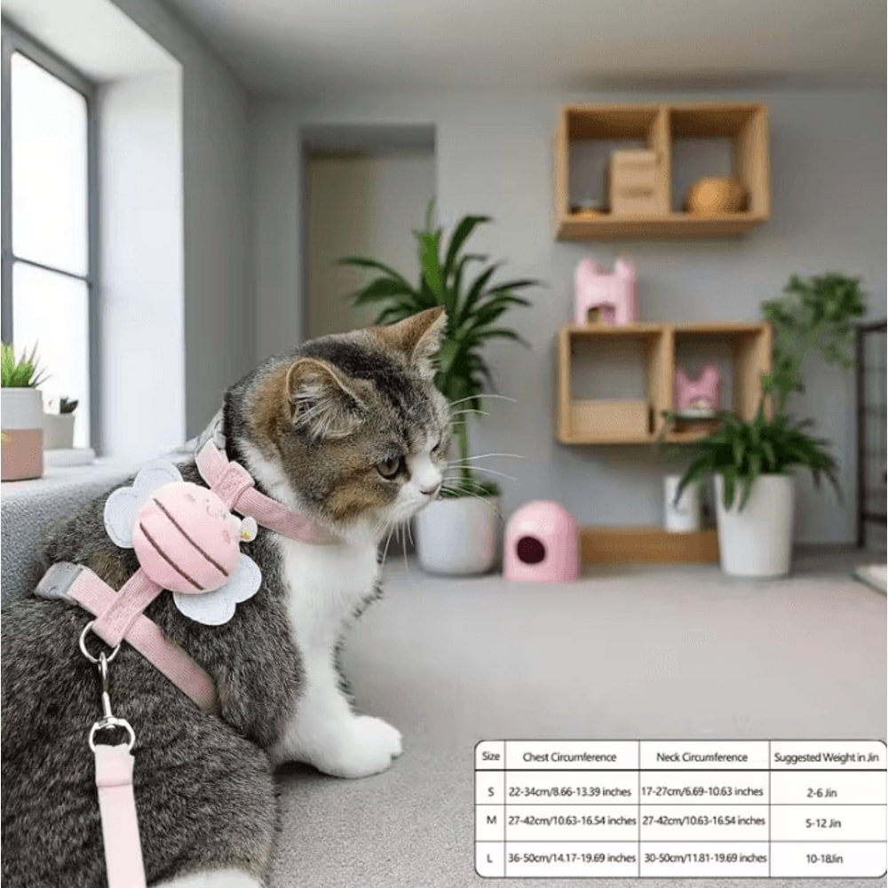 BuzzBuddy Bee Cat Harness And Leash Set 1