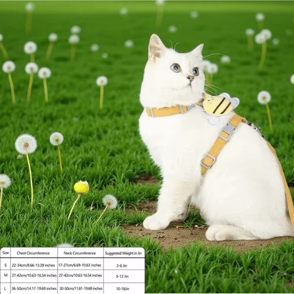 BuzzBuddy Bee Cat Harness And Leash Set 2