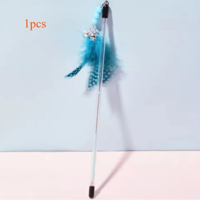 FlutterChase Retractable Feather Cat Wand Toy 5