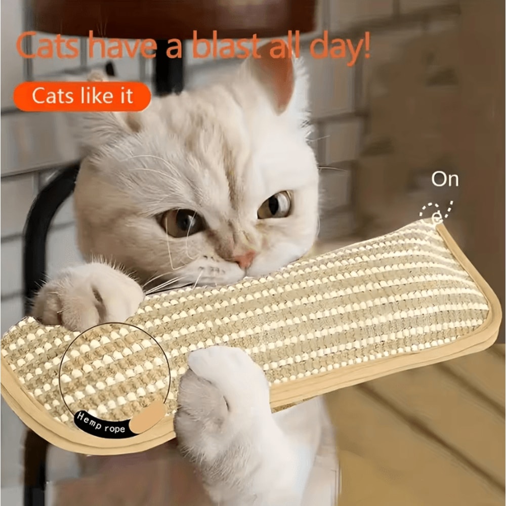 ScratchNest Catnip Scratching Pad With Play Pillow 0