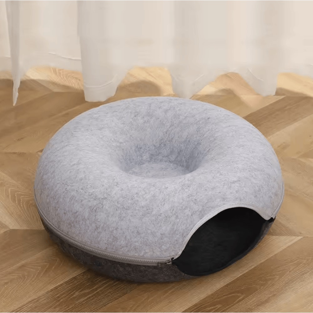 CozyLoop Felt Cat Tunnel Bed Interactive Hideaway House 3