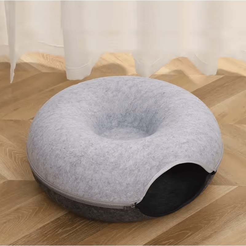 CozyLoop Felt Cat Tunnel Bed Interactive Hideaway House 3