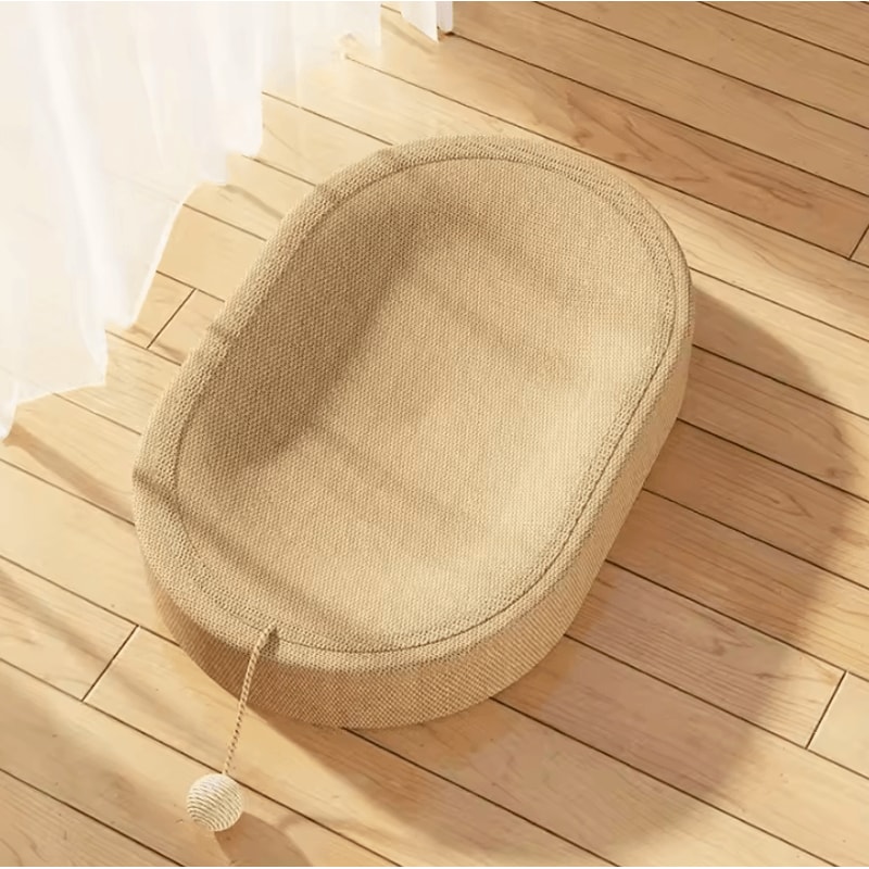 ScratchLounge Sisal Cat Scratching Bed With Interactive Toy Ball Set 5