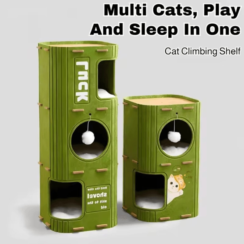 FortiClimb MultiLevel Cat Nest Scratching Tower 2
