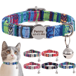 safesnap personalized breakaway cat collar for cats & small puppies