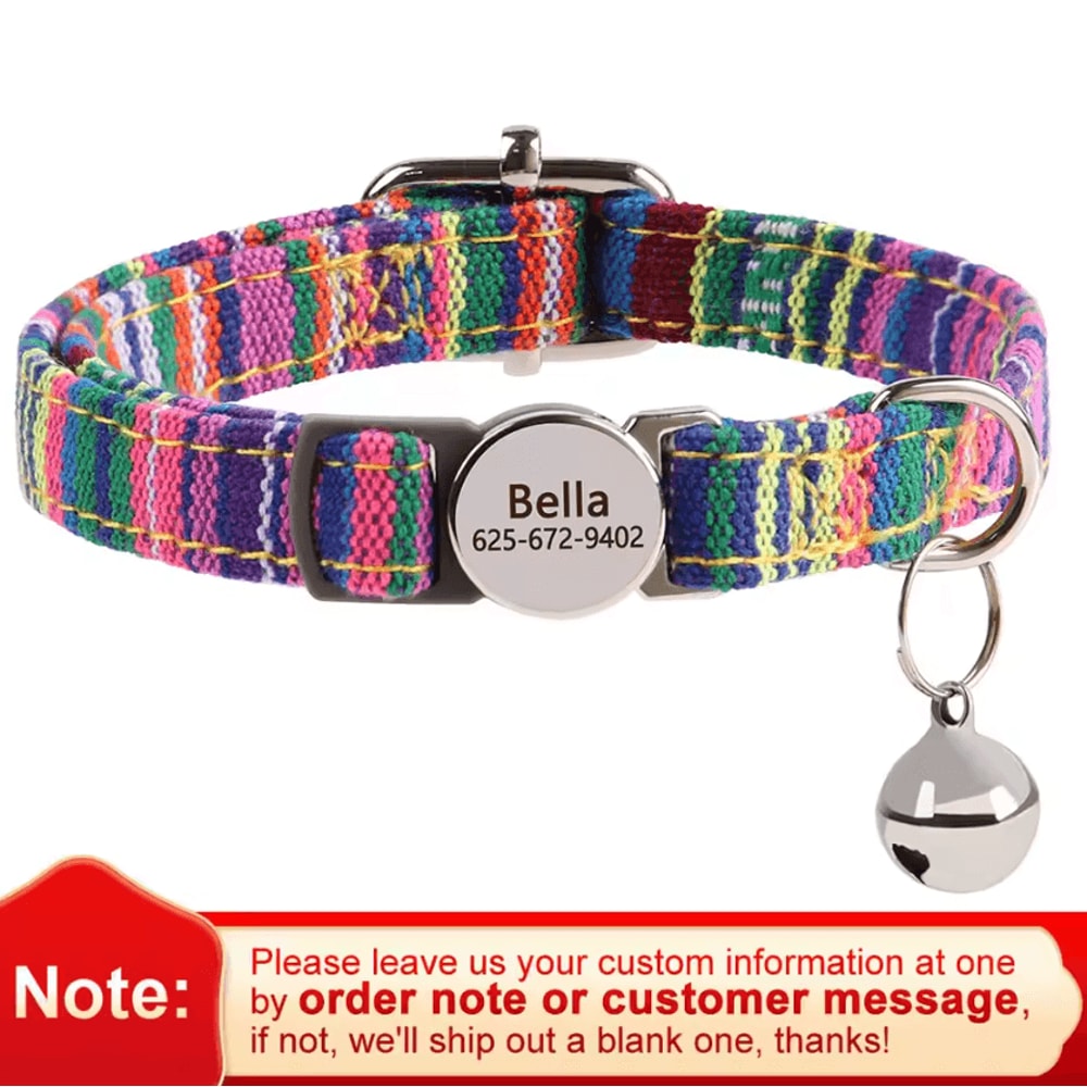 SafeSnap Personalized Breakaway Cat Collar For Cats Small Puppies 2
