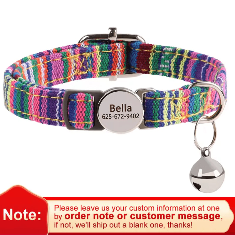 SafeSnap Personalized Breakaway Cat Collar For Cats Small Puppies 2