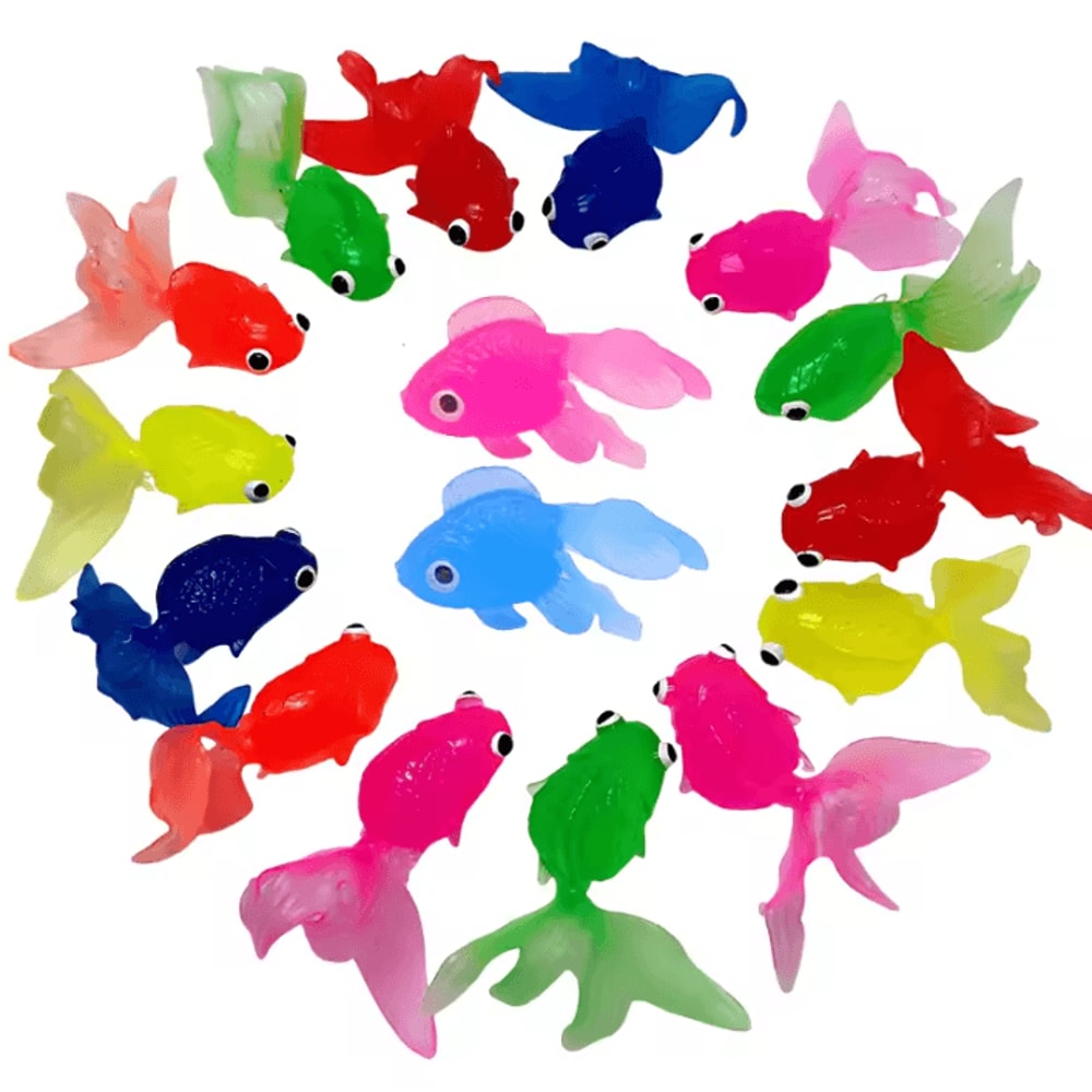 AquaGlide Floating Goldfish Aquarium Decor Interactive Cat Toy Set 0