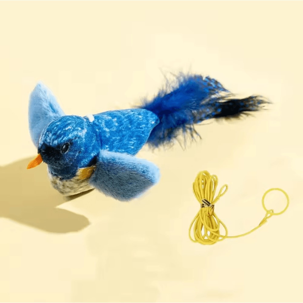 ChirpyBird Interactive Hanging Cat Teaser Toy With Catnip Feathers 3