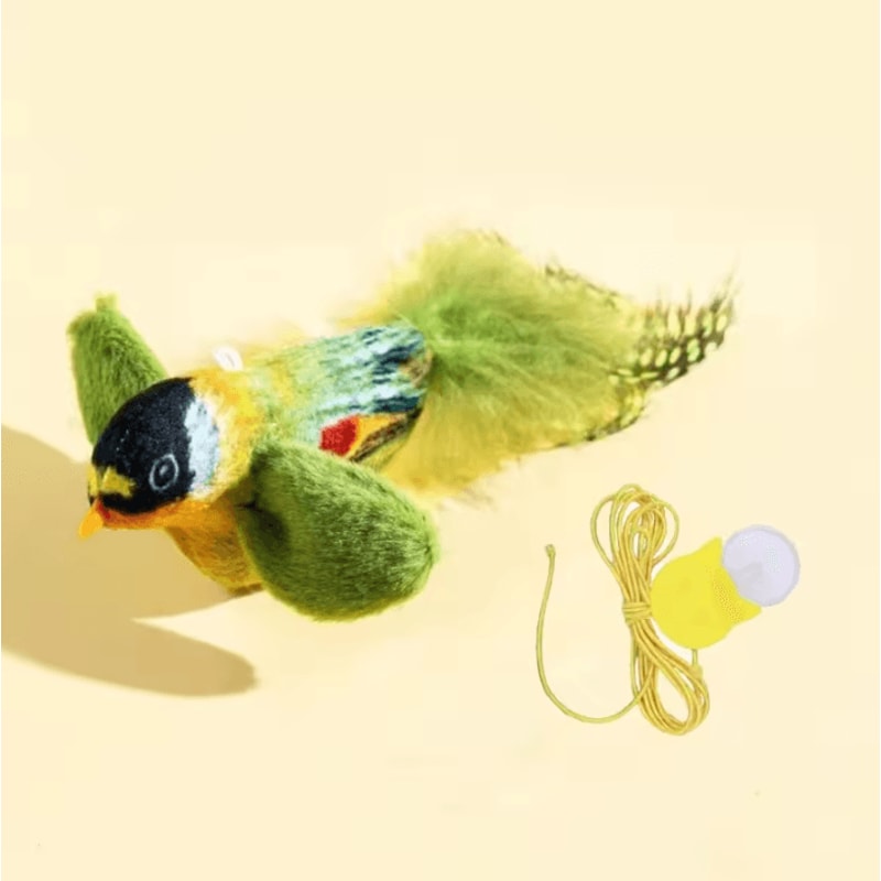 ChirpyBird Interactive Hanging Cat Teaser Toy With Catnip Feathers 4