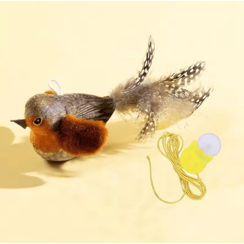 ChirpyBird Interactive Hanging Cat Teaser Toy With Catnip Feathers 5