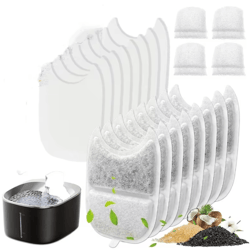 pureflow replacement filters & sponges for 4l stainless steel pet water fountain