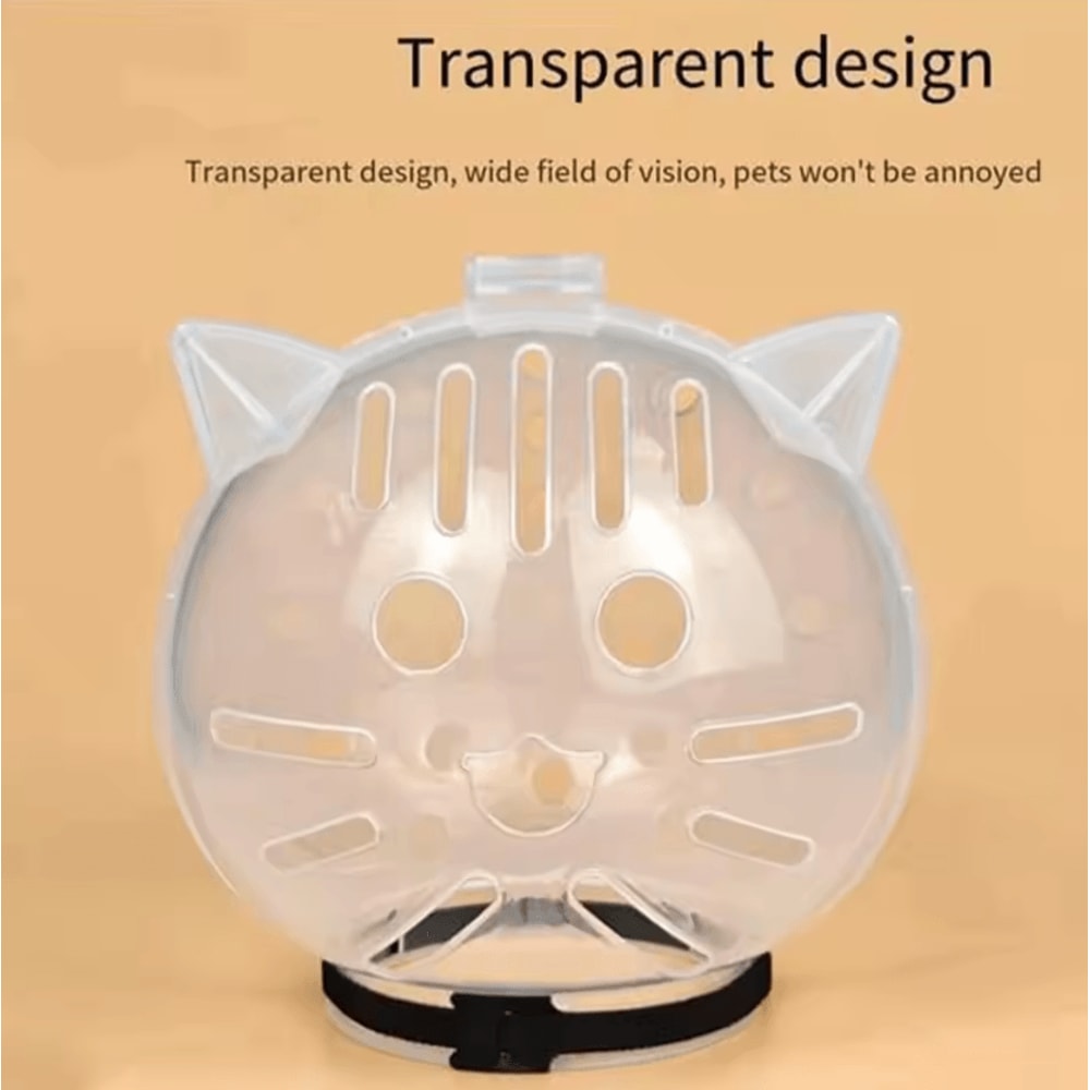ClearGuard Breathable Cat Muzzle Grooming Face Cover 2