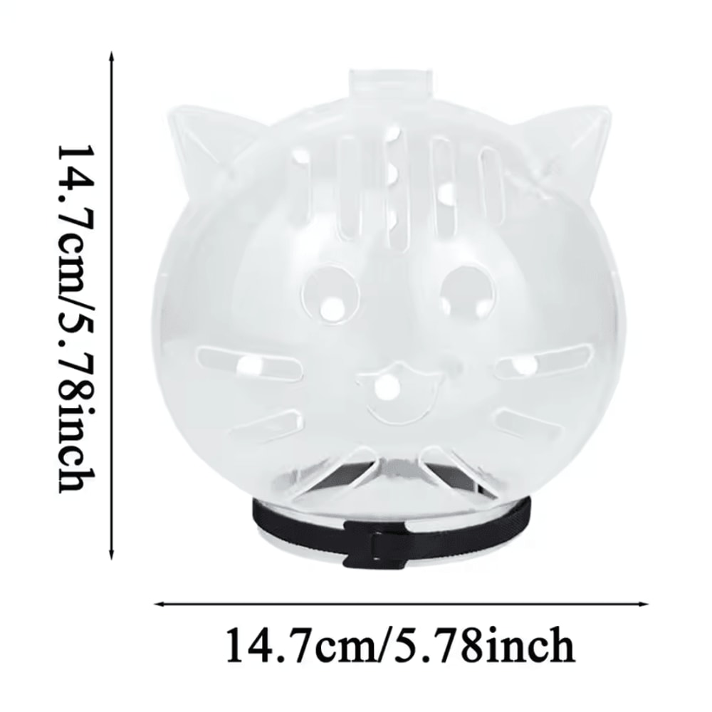 ClearGuard Breathable Cat Muzzle Grooming Face Cover 5