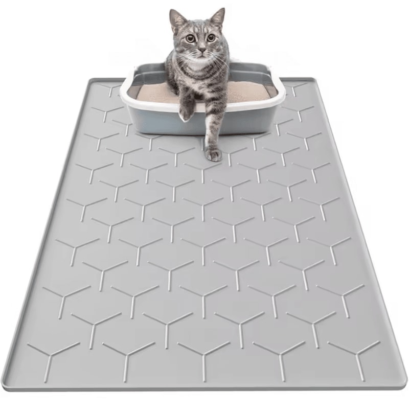 FlexGuard Silicone Pet Feeding Litter Mat For Cleaner Floors 1