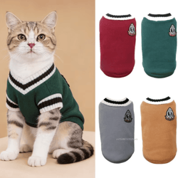 snugglepaws winter pet sweater vest for cats & small dogs