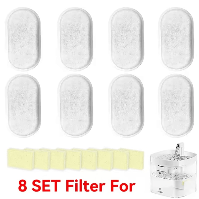 ROJECO Replacement Carbon Sponge Filters For Cat Water Fountain 4