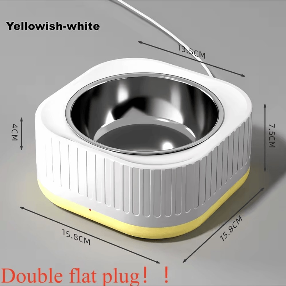 WarmSip ConstantTemperature Pet Heating Bowl For Cats Small Dogs 9
