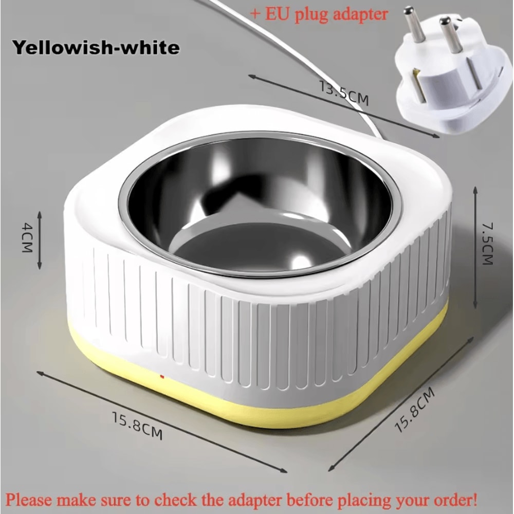 WarmSip ConstantTemperature Pet Heating Bowl For Cats Small Dogs 10