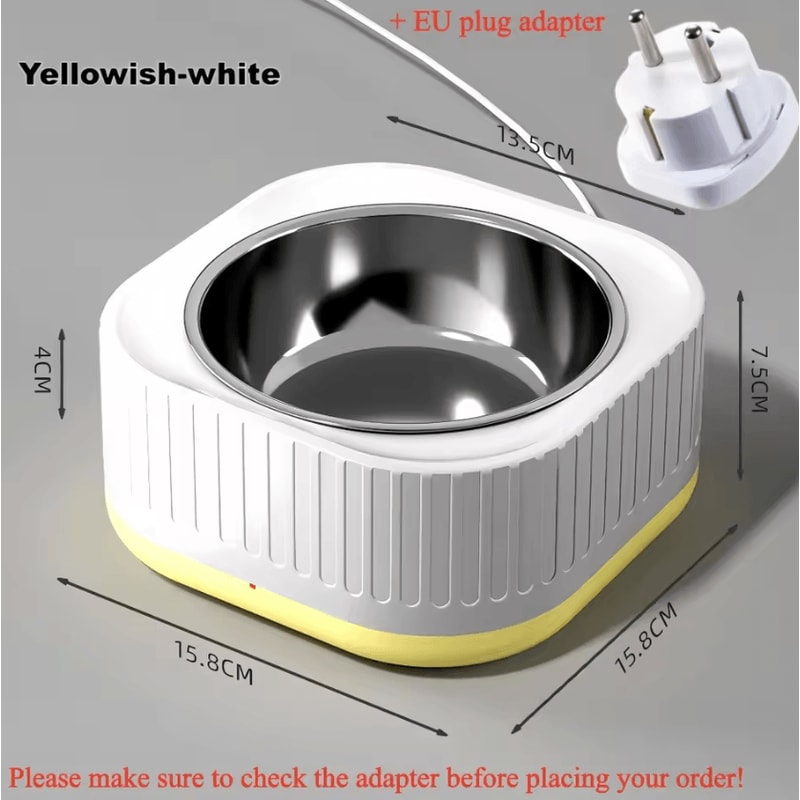 WarmSip ConstantTemperature Pet Heating Bowl For Cats Small Dogs 10