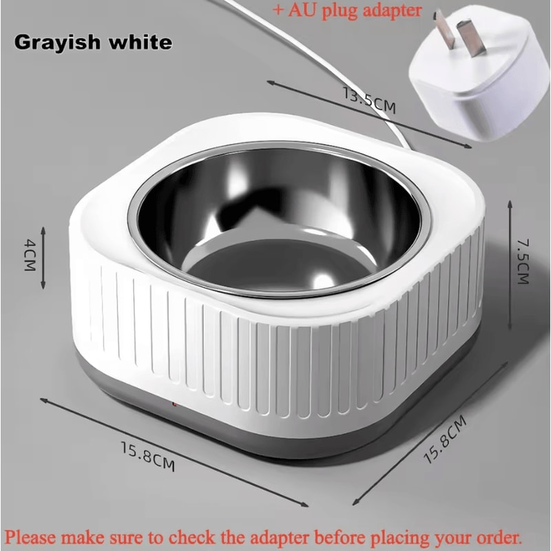 WarmSip ConstantTemperature Pet Heating Bowl For Cats Small Dogs 11