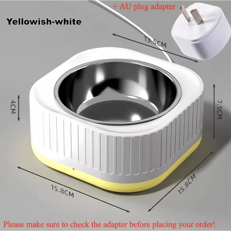 WarmSip ConstantTemperature Pet Heating Bowl For Cats Small Dogs 12