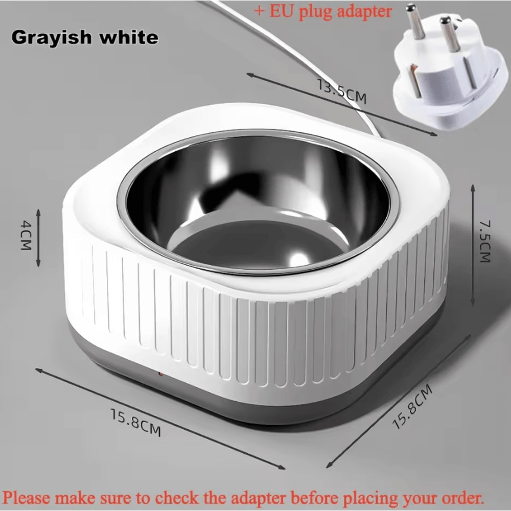WarmSip ConstantTemperature Pet Heating Bowl For Cats Small Dogs 3