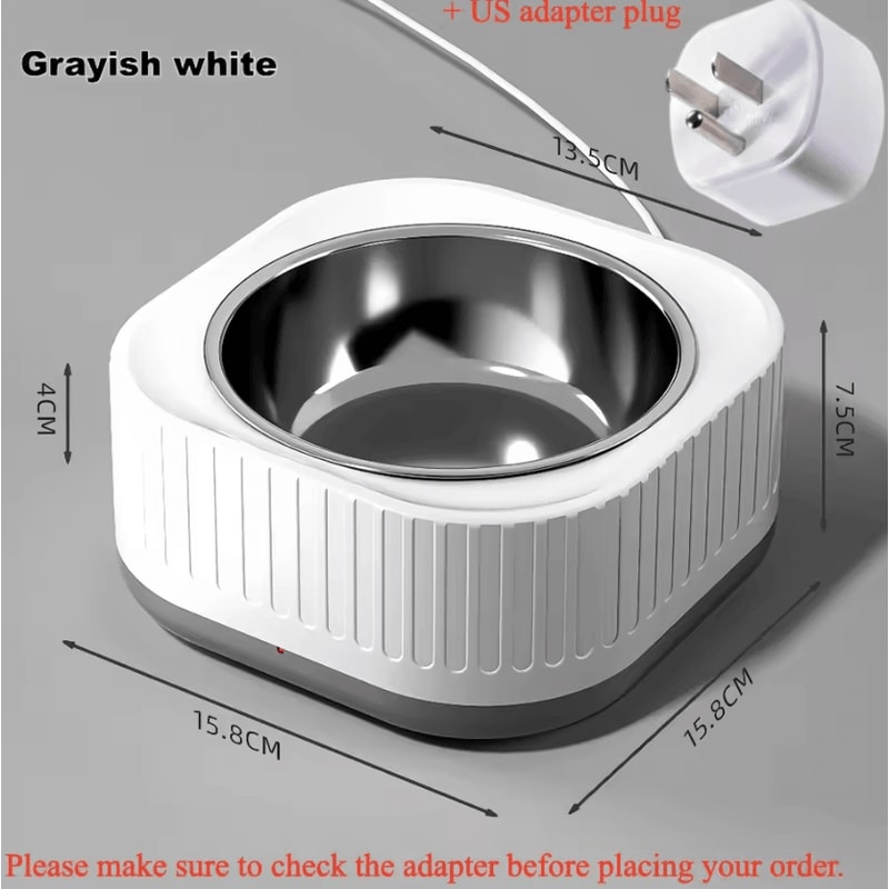WarmSip ConstantTemperature Pet Heating Bowl For Cats Small Dogs 5