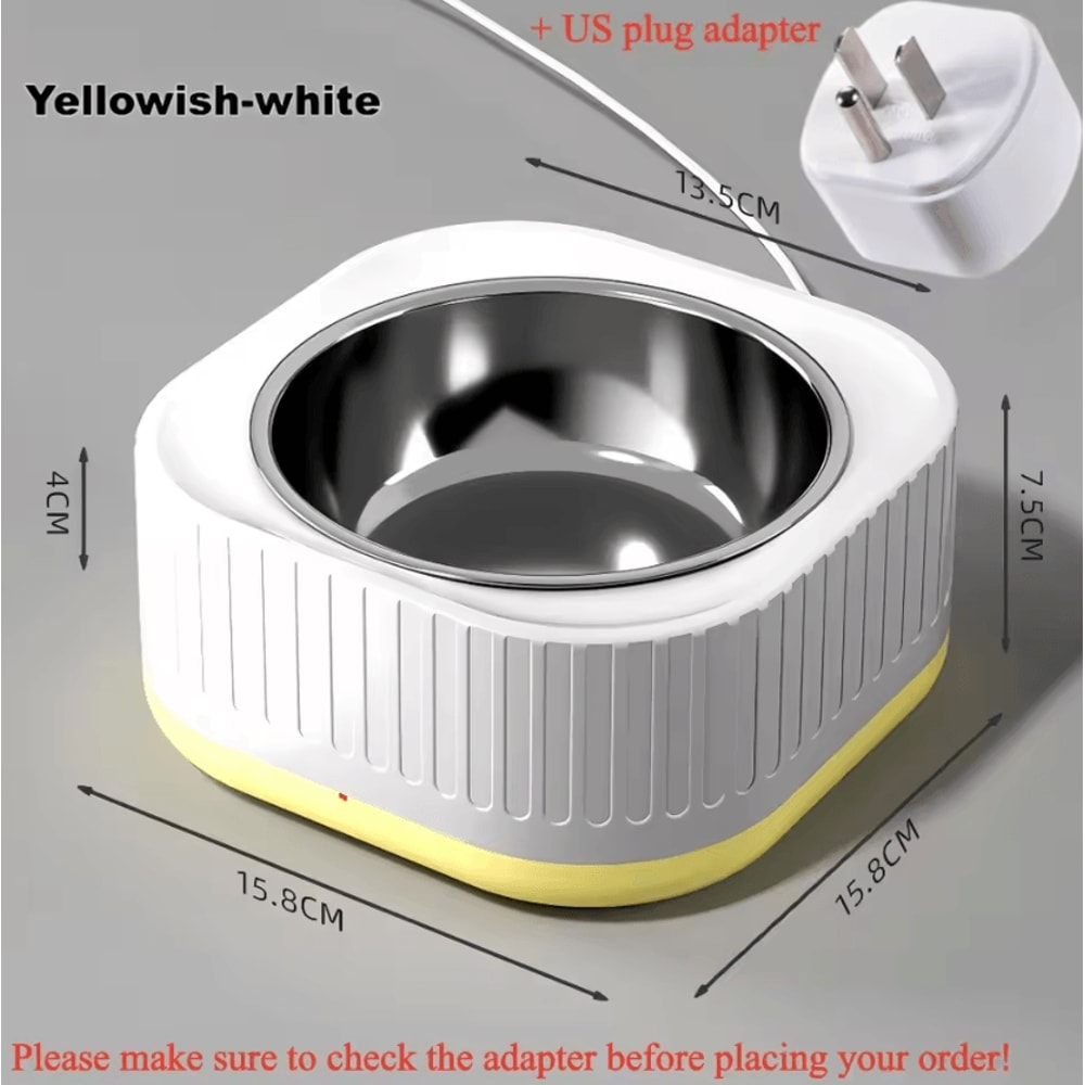 WarmSip ConstantTemperature Pet Heating Bowl For Cats Small Dogs 6