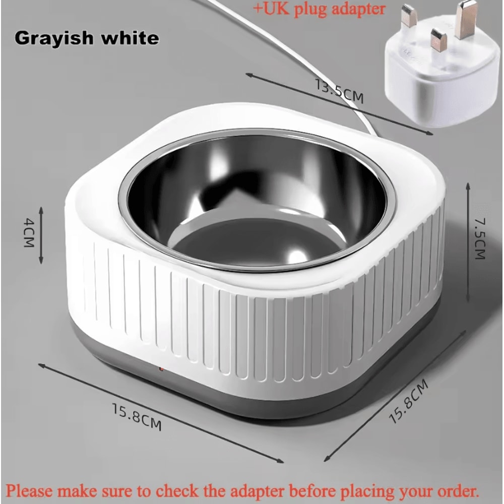 WarmSip ConstantTemperature Pet Heating Bowl For Cats Small Dogs 7