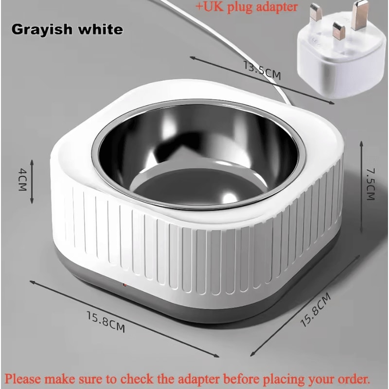 WarmSip ConstantTemperature Pet Heating Bowl For Cats Small Dogs 7
