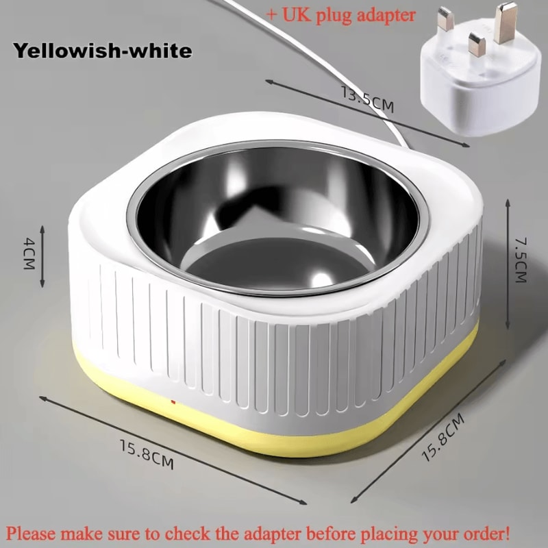 WarmSip ConstantTemperature Pet Heating Bowl For Cats Small Dogs 8