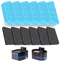 pureflow wireless pet fountain replacement filters & sponges set