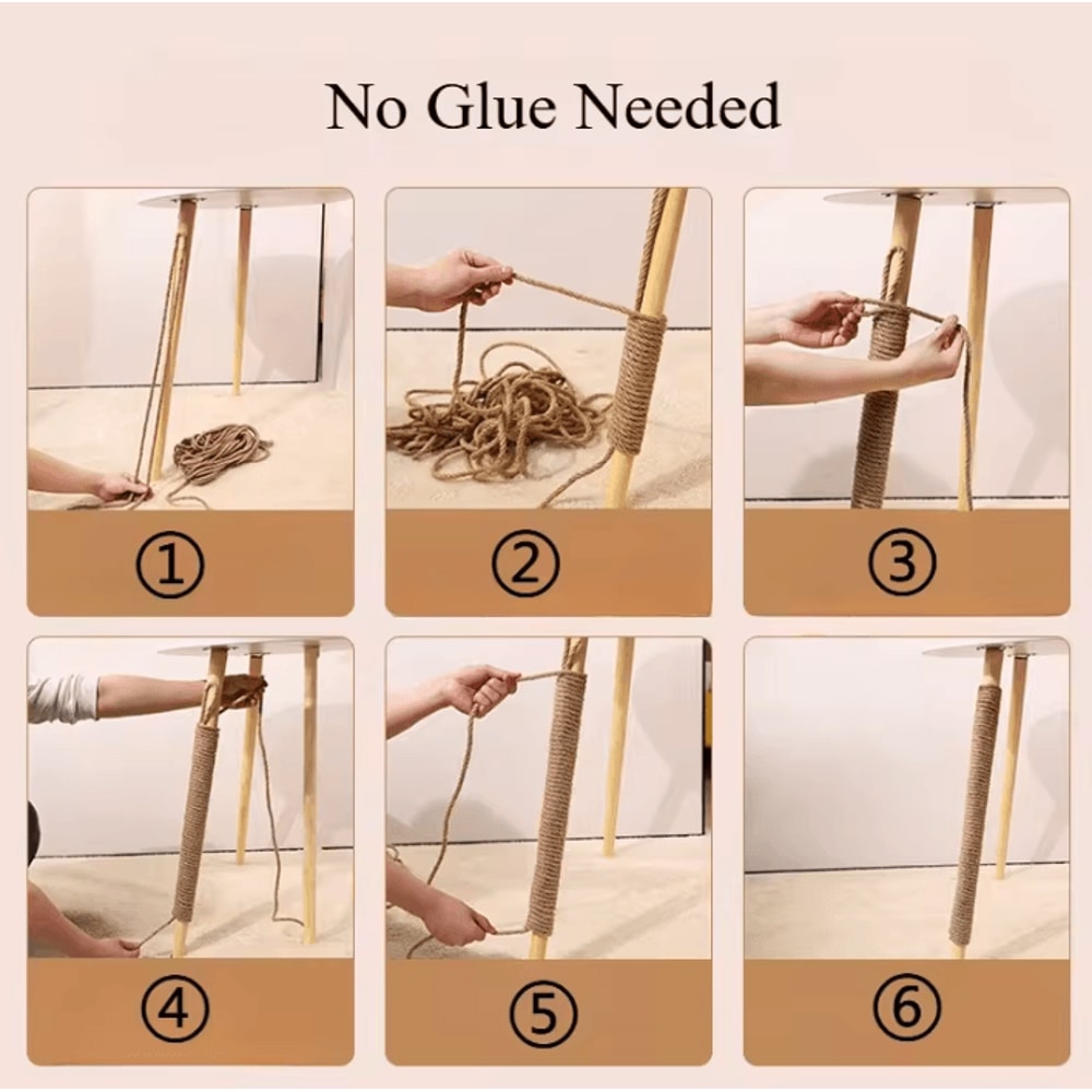 ClawCraft Natural Sisal Rope For DIY Cat Scratching Posts Climbing Frames 2