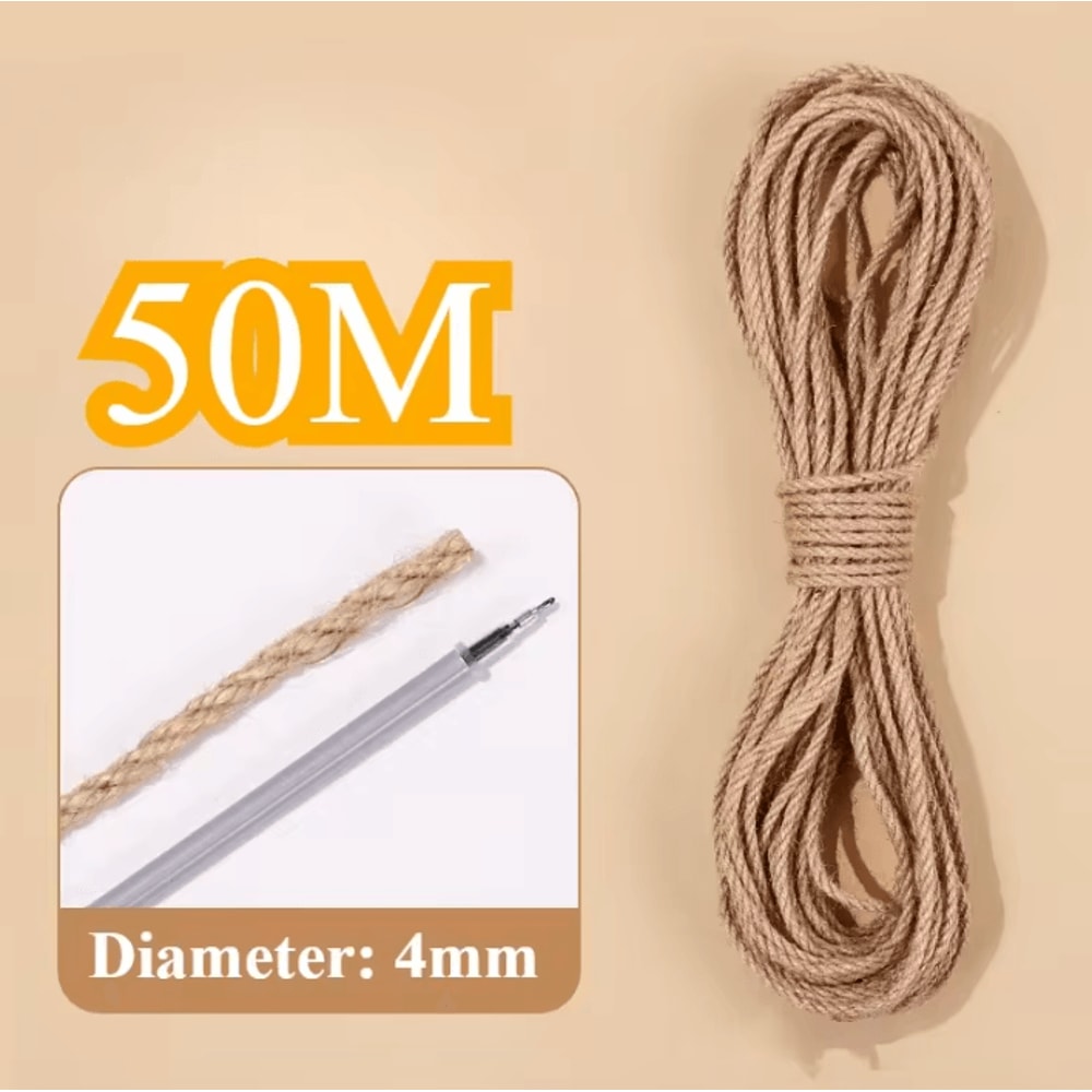 ClawCraft Natural Sisal Rope For DIY Cat Scratching Posts Climbing Frames 4