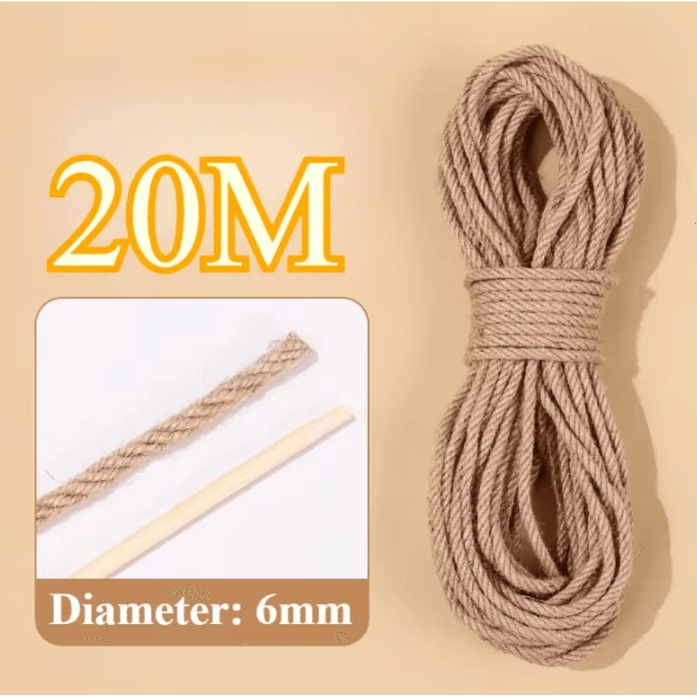 ClawCraft Natural Sisal Rope For DIY Cat Scratching Posts Climbing Frames 5