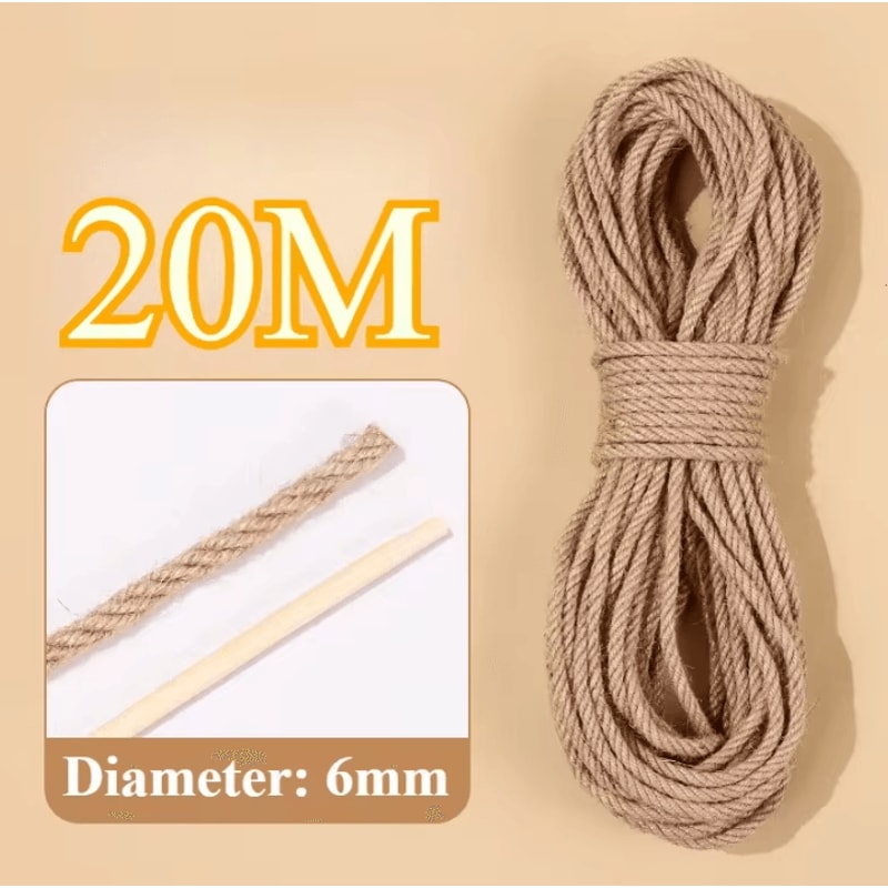 ClawCraft Natural Sisal Rope For DIY Cat Scratching Posts Climbing Frames 5
