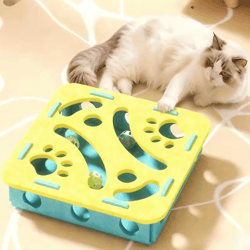 huntnest interactive felt cat tunnel puzzle toy with ball