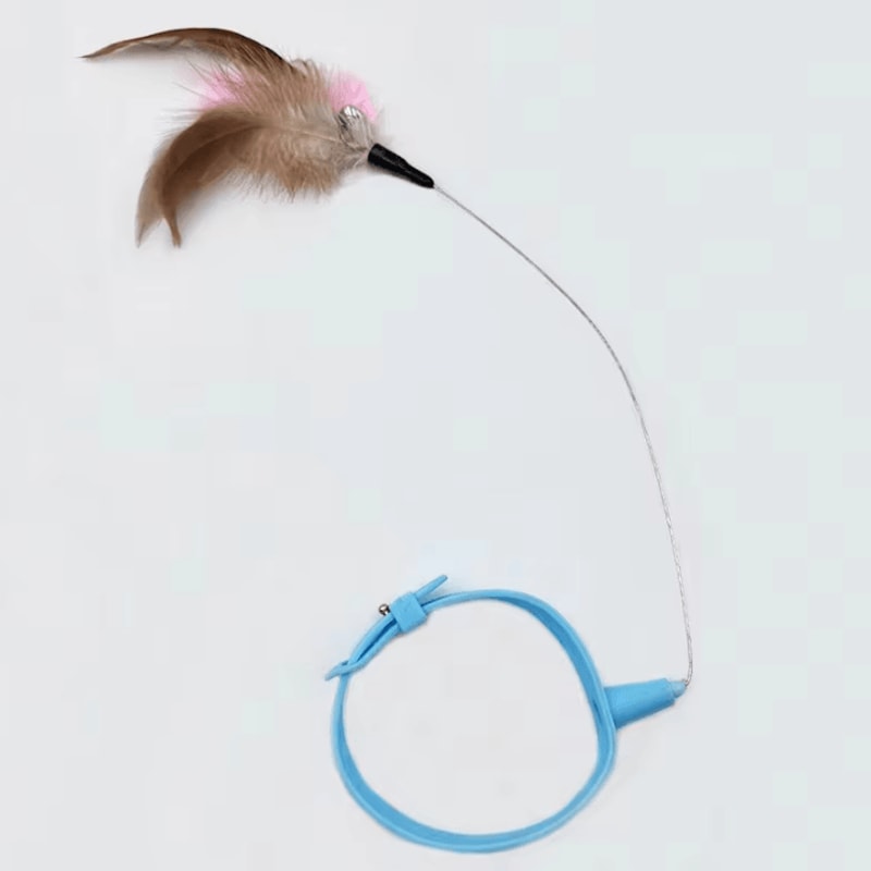 FlexPlay Suction Cup Cat Teaser Wand With Feather Bell 4