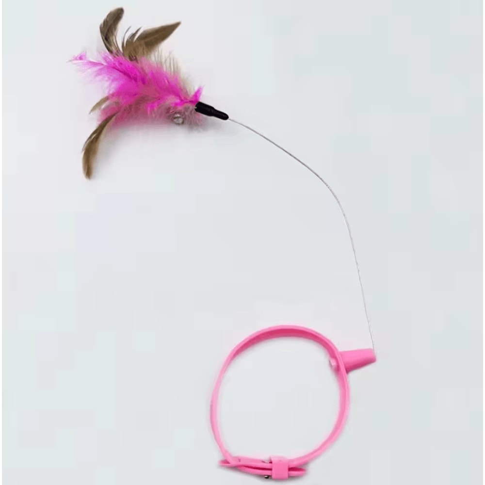 FlexPlay Suction Cup Cat Teaser Wand With Feather Bell 6