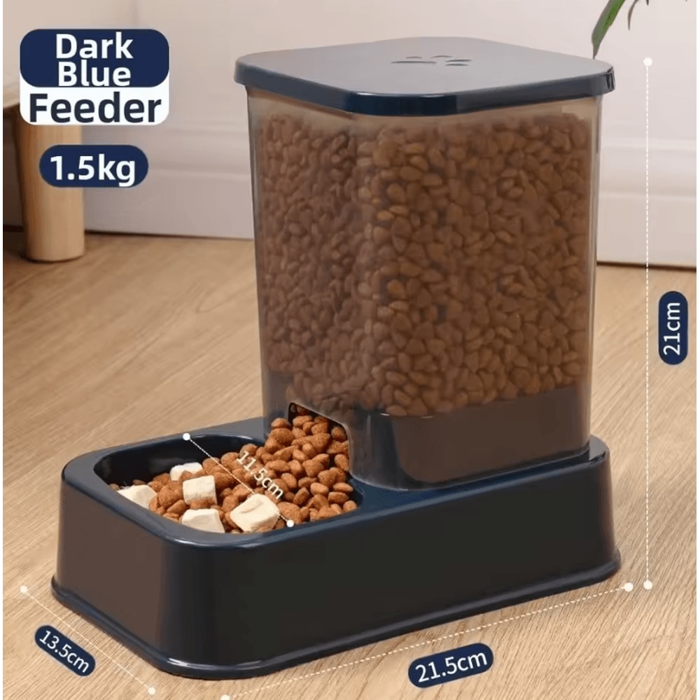 AquaServe Automatic Pet Feeder Water Dispenser Set For Cats Small Dogs 4