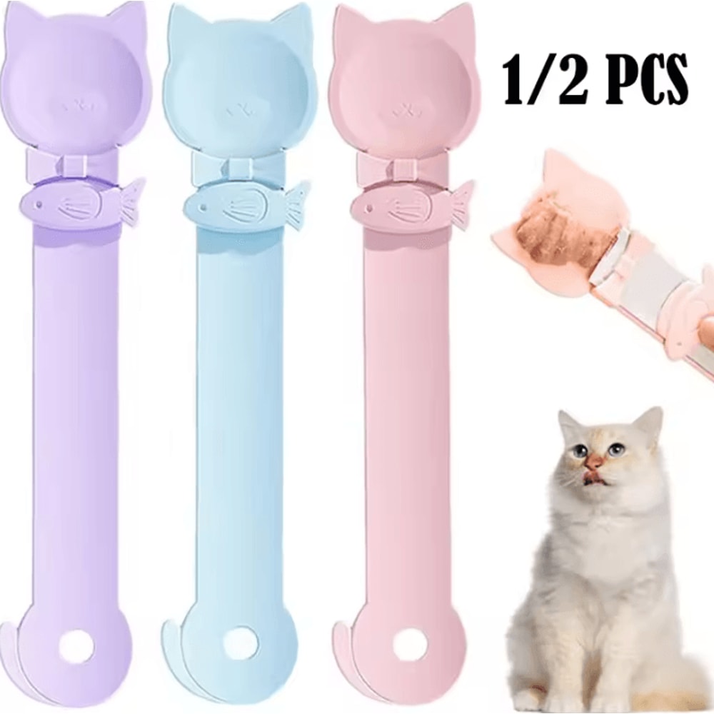 LickEase Long Handle Cat Treat Spoon Wet Food Feeder 0