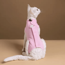 comfortshield cat recovery jumpsuit for post-surgery healing & wound protection