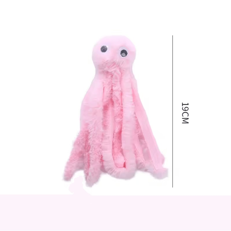 OctoPaws Plush Octopus Cat Toy For Interactive Play Chewing 3